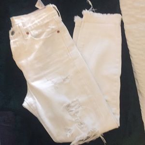 Levis Wedgie Fit Distressed Jeans
